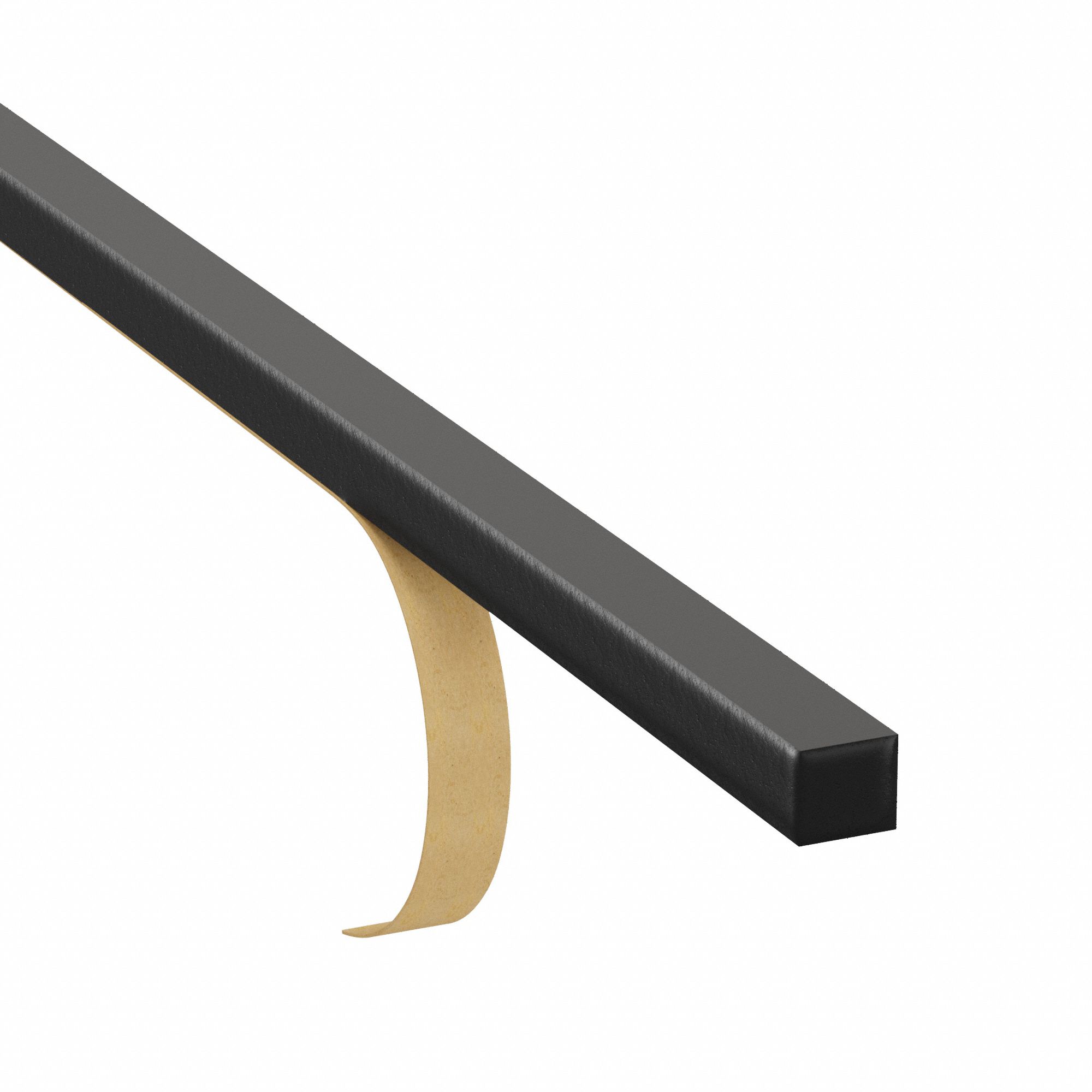 Foam Strip: Military Specification, 1/2 in Thick, 1/2 in x 120 in, Black, Open Cell, -20°F to 160°F
