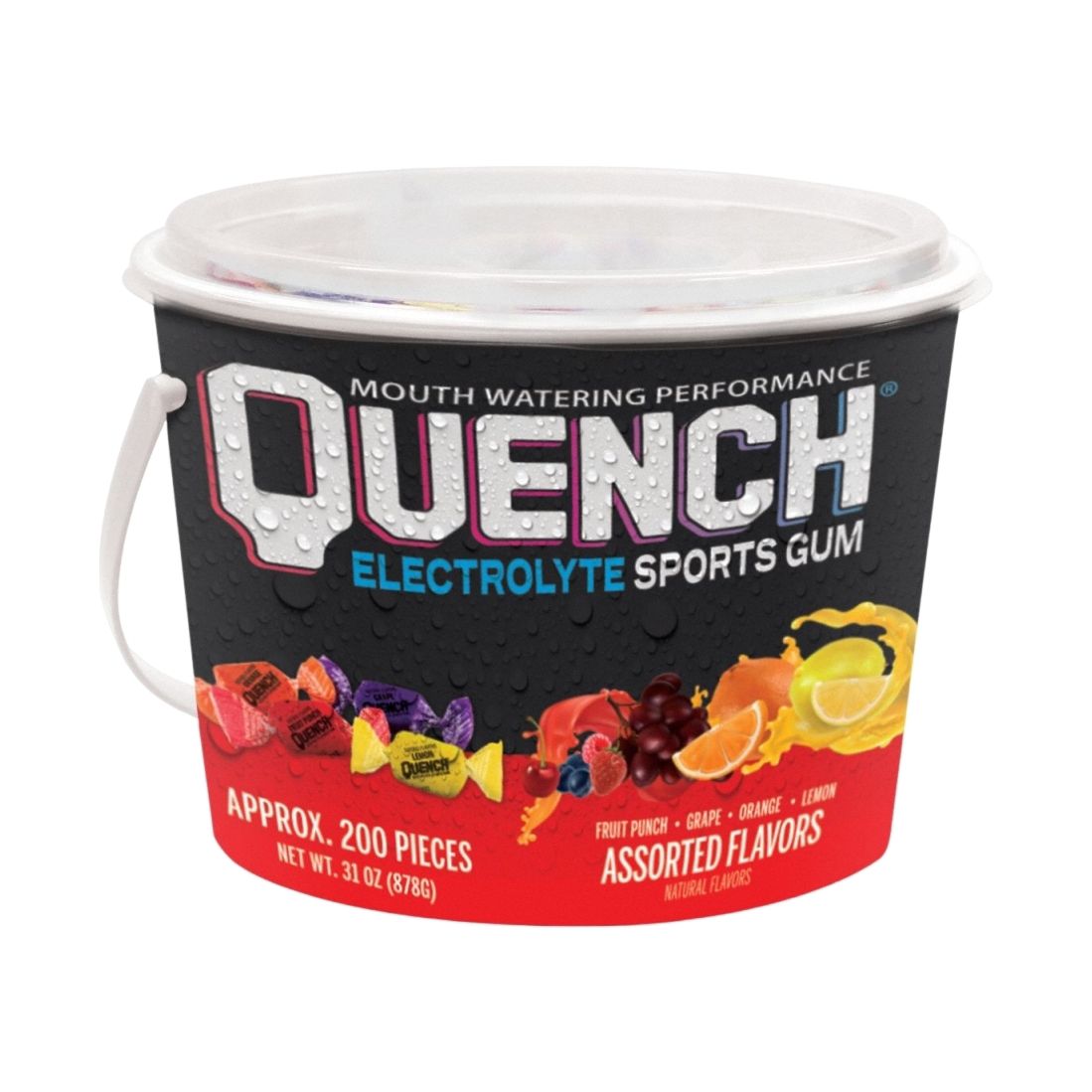 Sports Gum: Fruit Punch/Grape/Lemon/Orange, 4.5 g Container Size, Regular