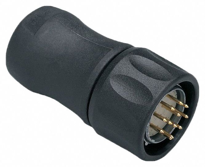 M23 Circular Connector: M23 Male Thread with Straight Connection, 12 Pin, Solder, IP67