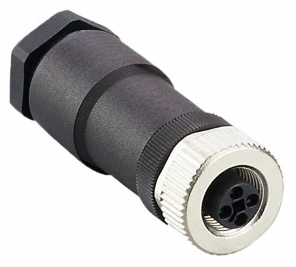 IFM M12 Circular Connector: A Coded, M12 Female Thread With Straight ...