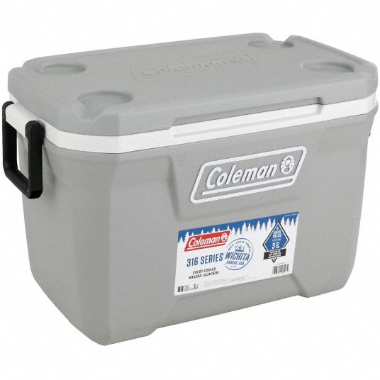 COLEMAN, 52 qt Cooler Capacity, 25 19/32 in Exterior Lg, Chest Cooler ...