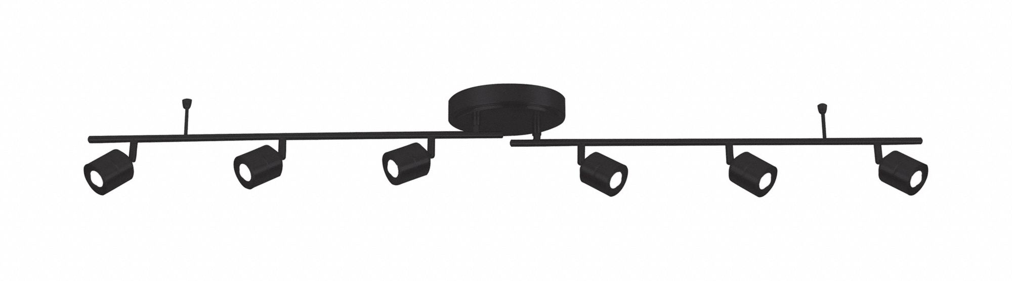 LED Fixed Rail: 55 1/8 in Lg, 2, 600 lm_4, 000 lm, 3000K, Black, Frosted, 40 W, 120V AC