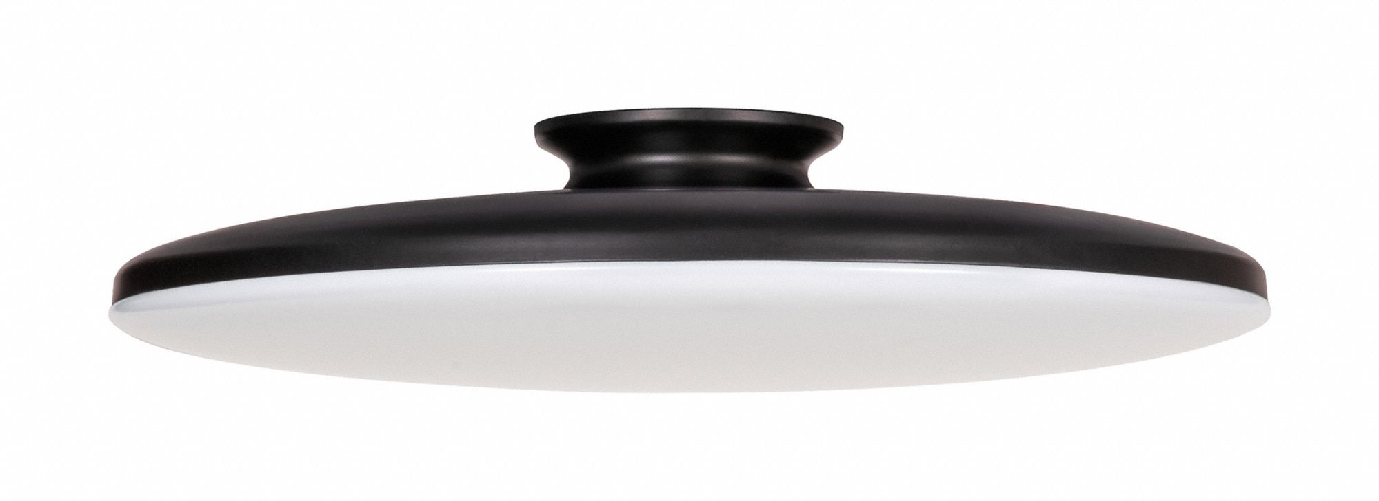 LED Flush Mount: 19 in Dia, Black, 4 1/2 in Ht, 2, 900 lm, 3000K/3500K/4000K, 35 W, 120V AC, Skye
