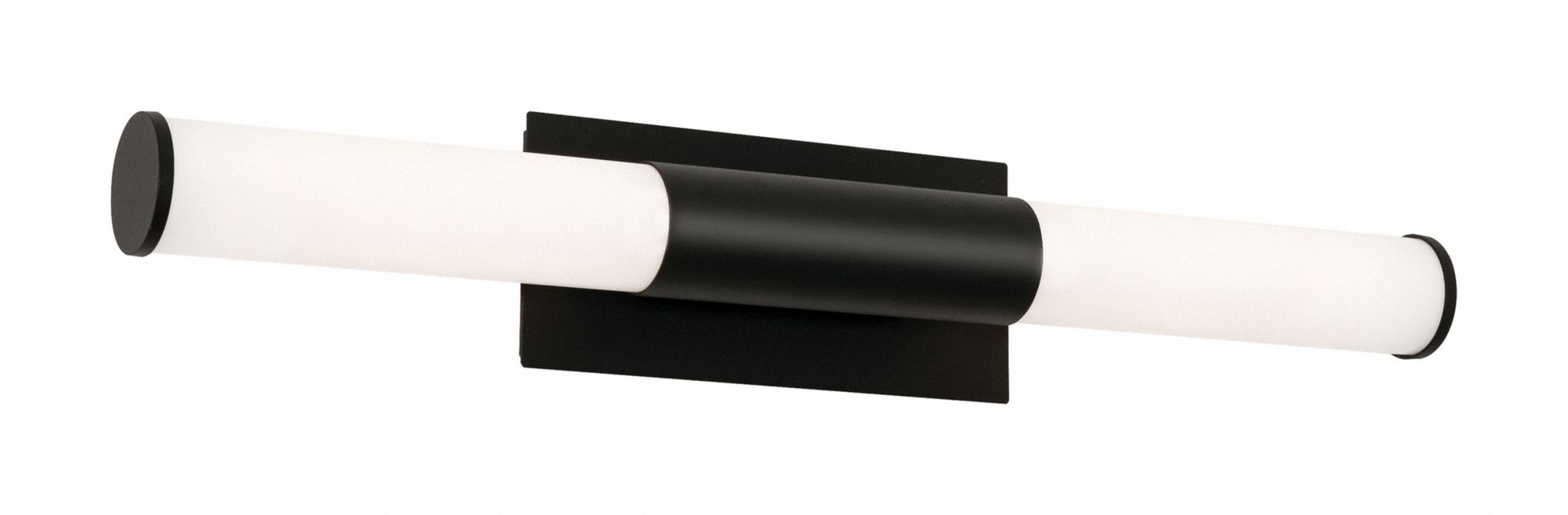 Dax 27" LED Vanity: Black, 2, 200 lm_3, 300 lm, 3000K, 27 W, 120V AC, Dimmable, 27 1/4 in Lg, 4 in Wd