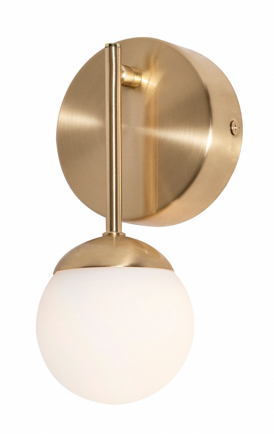 Pearl 1 Light LED Sconce: Satin Brass, 495 lm_700 lm, 3000K, 90 CRI, 7.5 W Fixture Watt, 120V AC