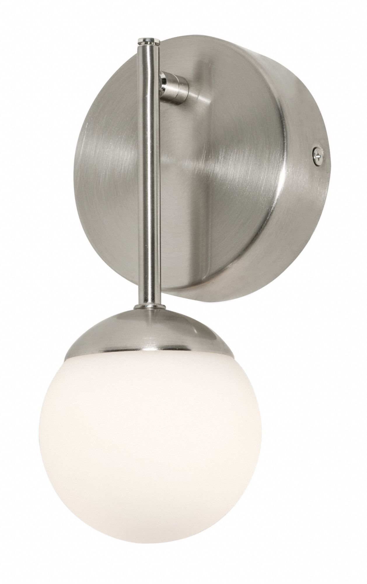 Satin Nickel, 495 lm_700 lm Light Output, Pearl 1 Light LED Sconce