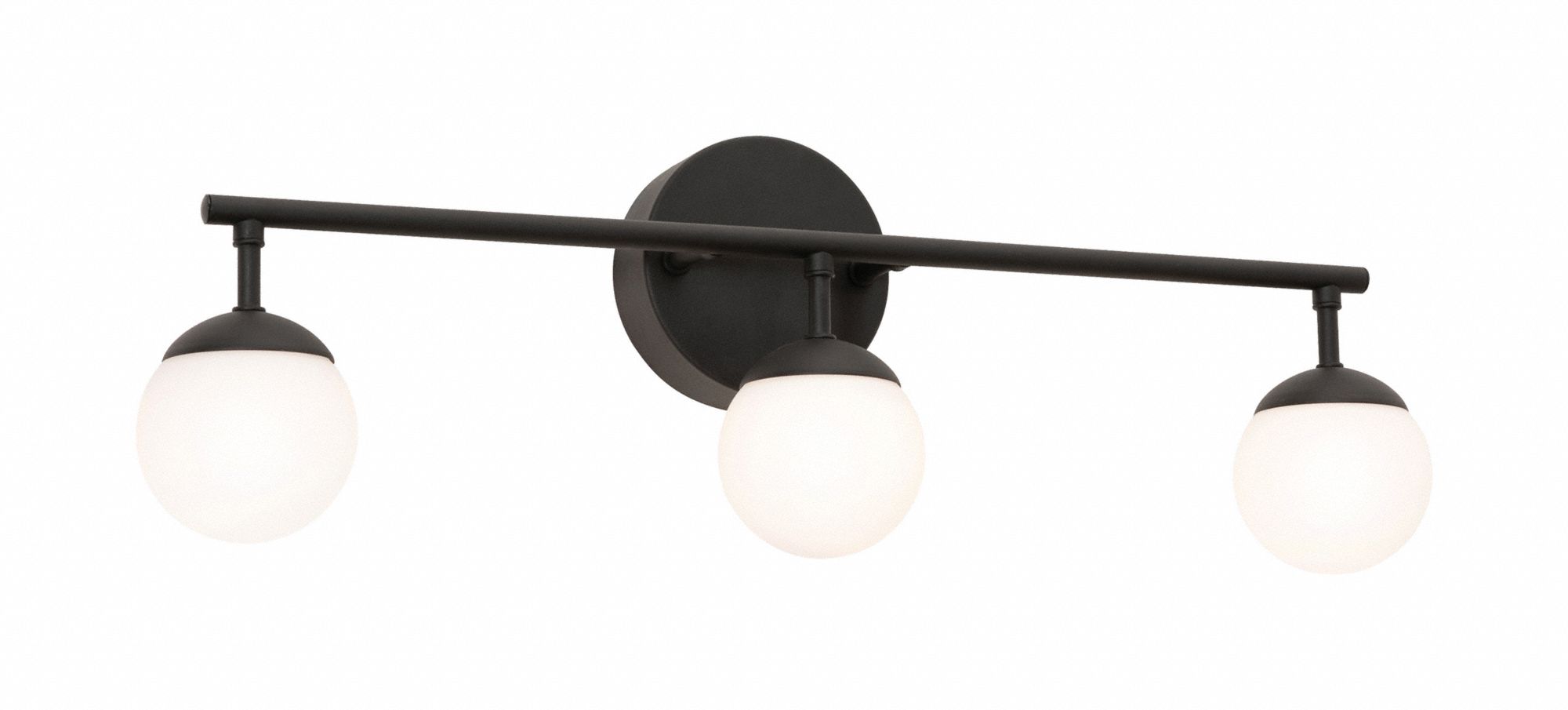 Pearl 3 Light LED Vanity: Black, 1, 175 lm_1, 500 lm, 3000K, 15 W, 120V AC, Dimmable, 24 in Lg