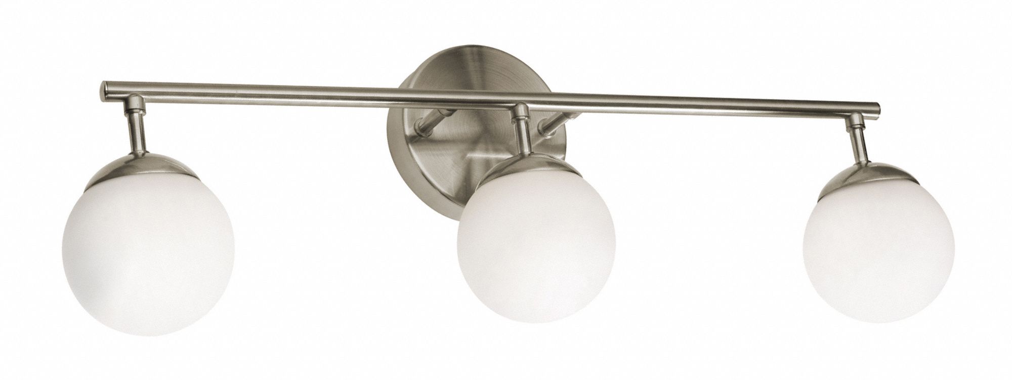 Pearl 3 Light LED Vanity: Satin Nickel, 1, 175 lm_1, 500 lm, 3000K, 15 W, 120V AC, Dimmable, 24 in Lg