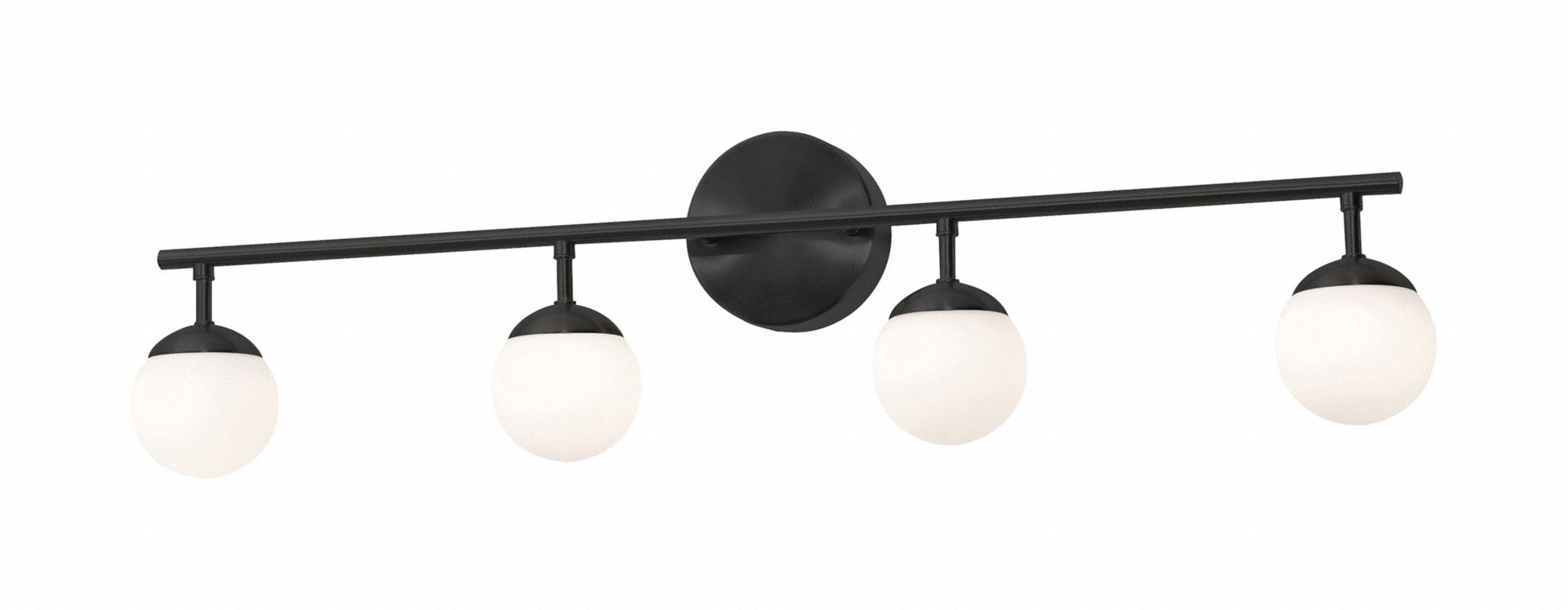 Pearl 4 Light LED Vanity: Black, 1, 565 lm_1, 800 lm, 3000K, 21 W, 120V AC, Dimmable, 32 in Lg