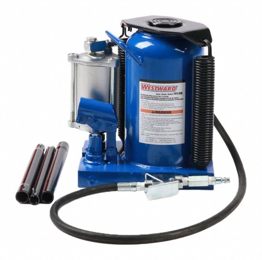 WESTWARD, Bottle Jack, Steel, HighClearance Bottle Jacks 787L98