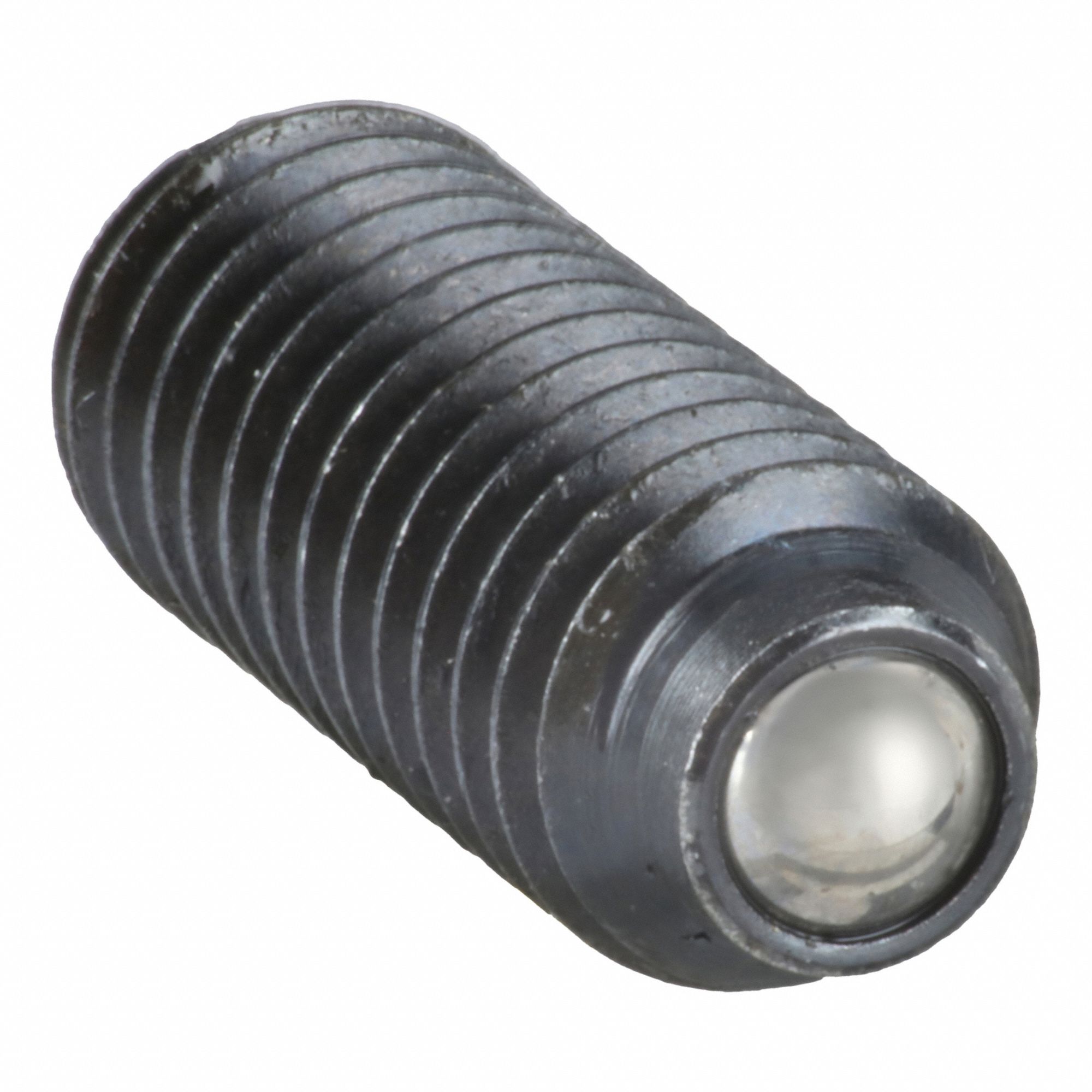 Ball Plunger: Hex, Steel Body w/ SS Ball, M6x1 Thread, 6 mm Body Dia, W/O Thread-Locker, 10 PK