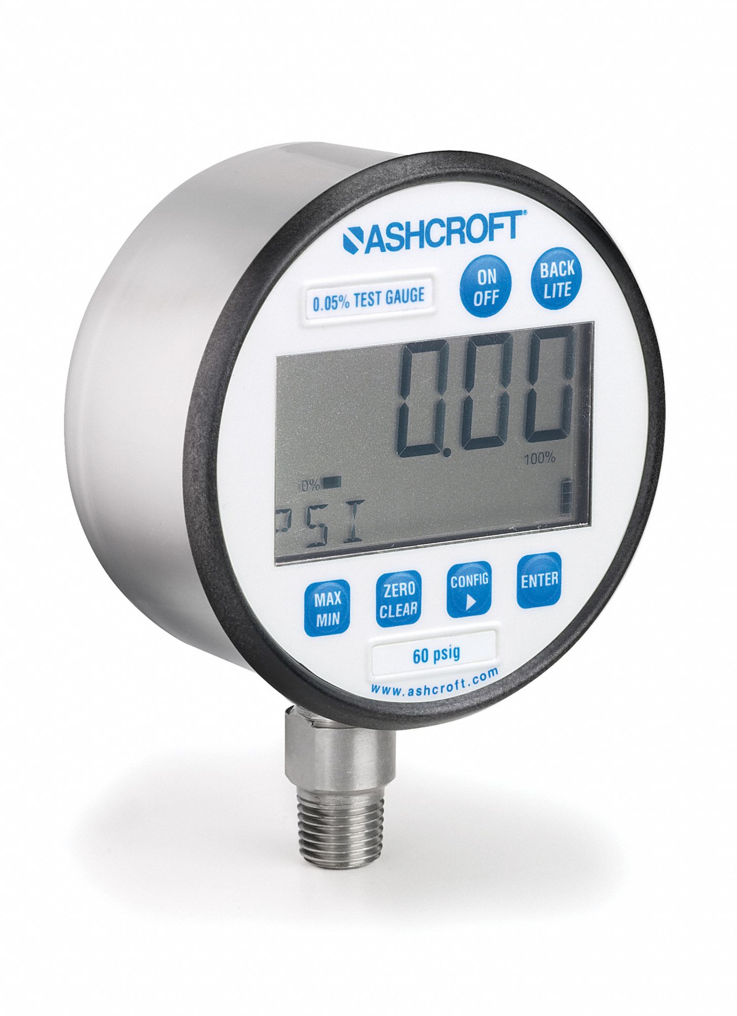 ASHCROFT, 0 to 5000 psi, 3 in Dial, Pressure Gauge - 787ML1 ...