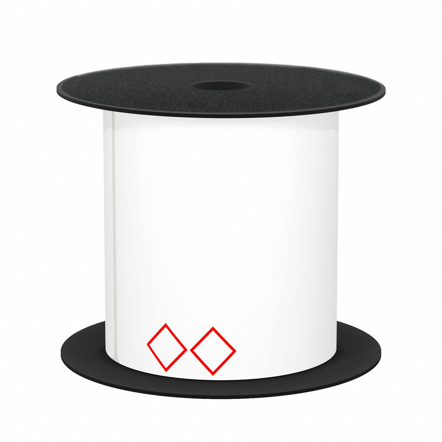 Pre-Cut Label Stock Roll: GHS Diamond, 3 in x 4 1/2 in, Vinyl, Red/White, Indoor/Outdoor, 250 Labels