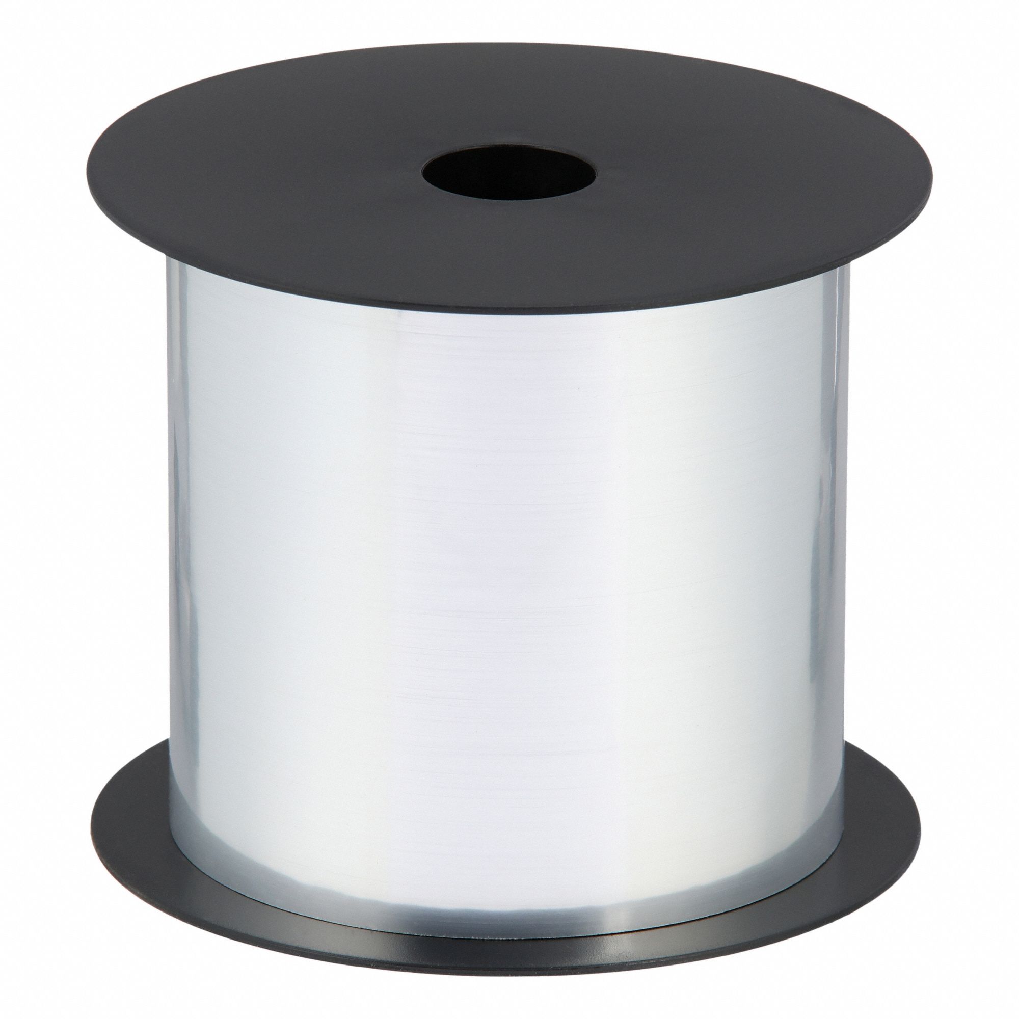 Continuous Label Stock: 4 in x 150 ft, Polyester, Silver (Gloss), Indoor/Outdoor