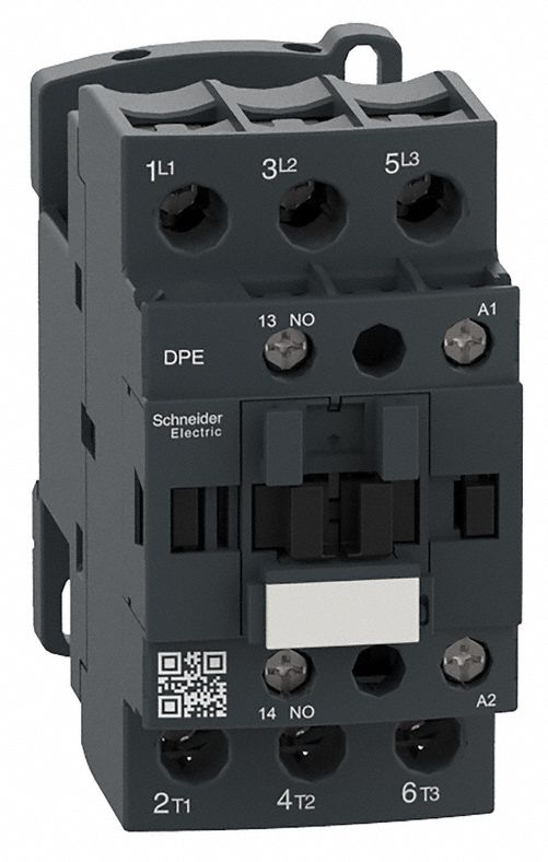 IEC Magnetic Contactor: Non-Reversing, 3 Poles, 3NO Contacts, 32 A, 120V AC Coil, 1NO