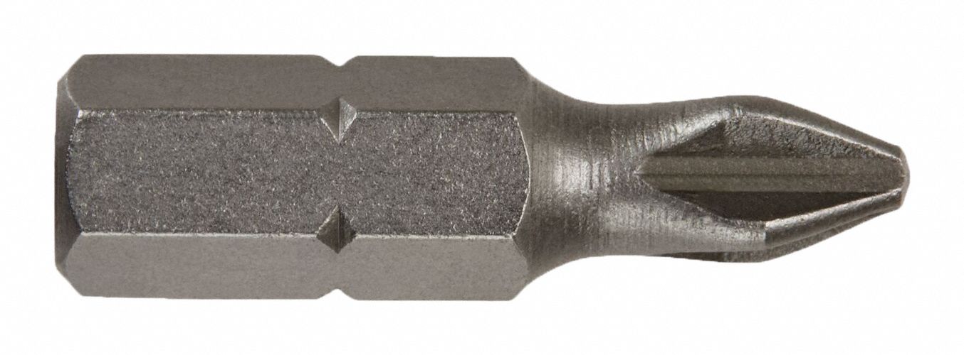 Insert Bit: Insert Bit, Imperial/Metric, PH2 Bit Industry Size, #2 Bit Size, Std, Hex, 5 PK