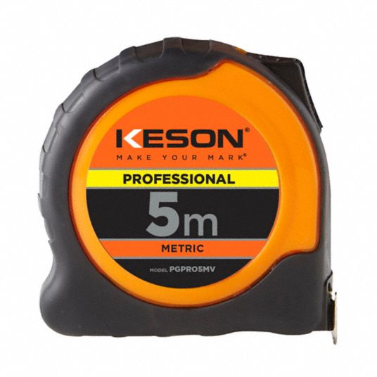 KESON, Nonmagnetic Single Hook Tip, 5 m, Tape Measure - 787PJ6