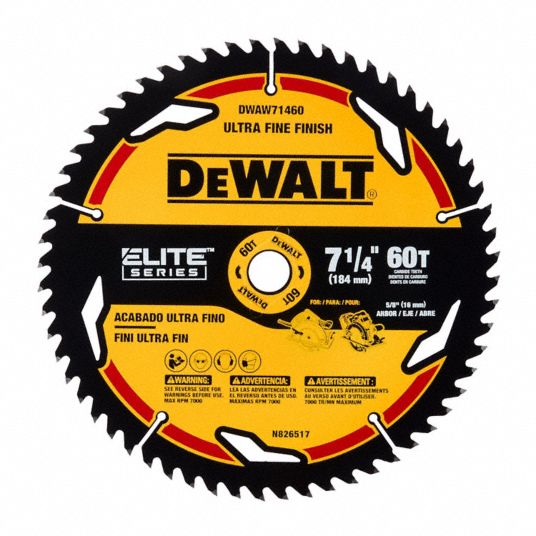 DEWALT 7 1 4 in Blade Dia. 60 Teeth Circular Saw Blade 787PL2