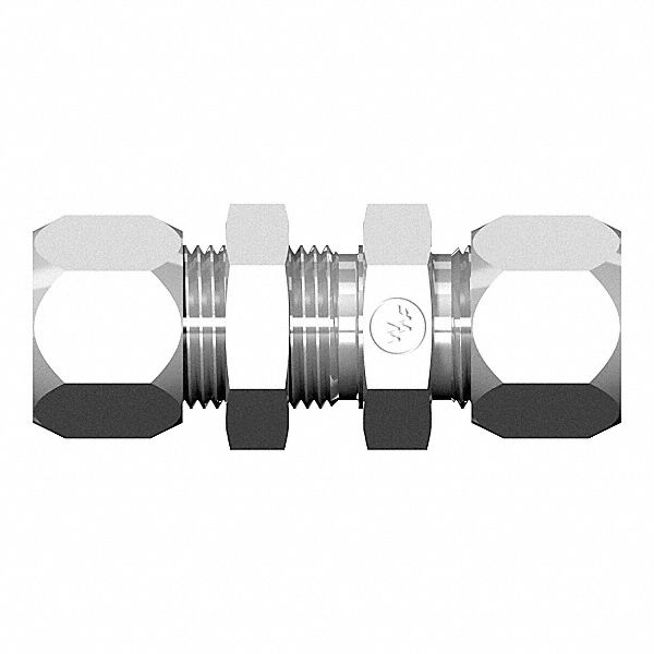 Compression Fitting Union: 1 in OD x 1 in OD Size, 1 5/16-12 x 1-5/16-12 Thread Size