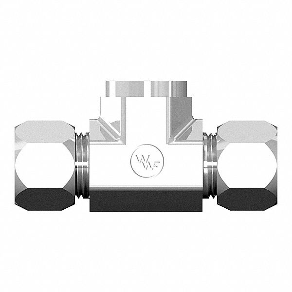 Compression Tee Fitting: 1 in OD x 1 in OD x 1 in Pipe Size, 2, 500 psi Max Op Pressure