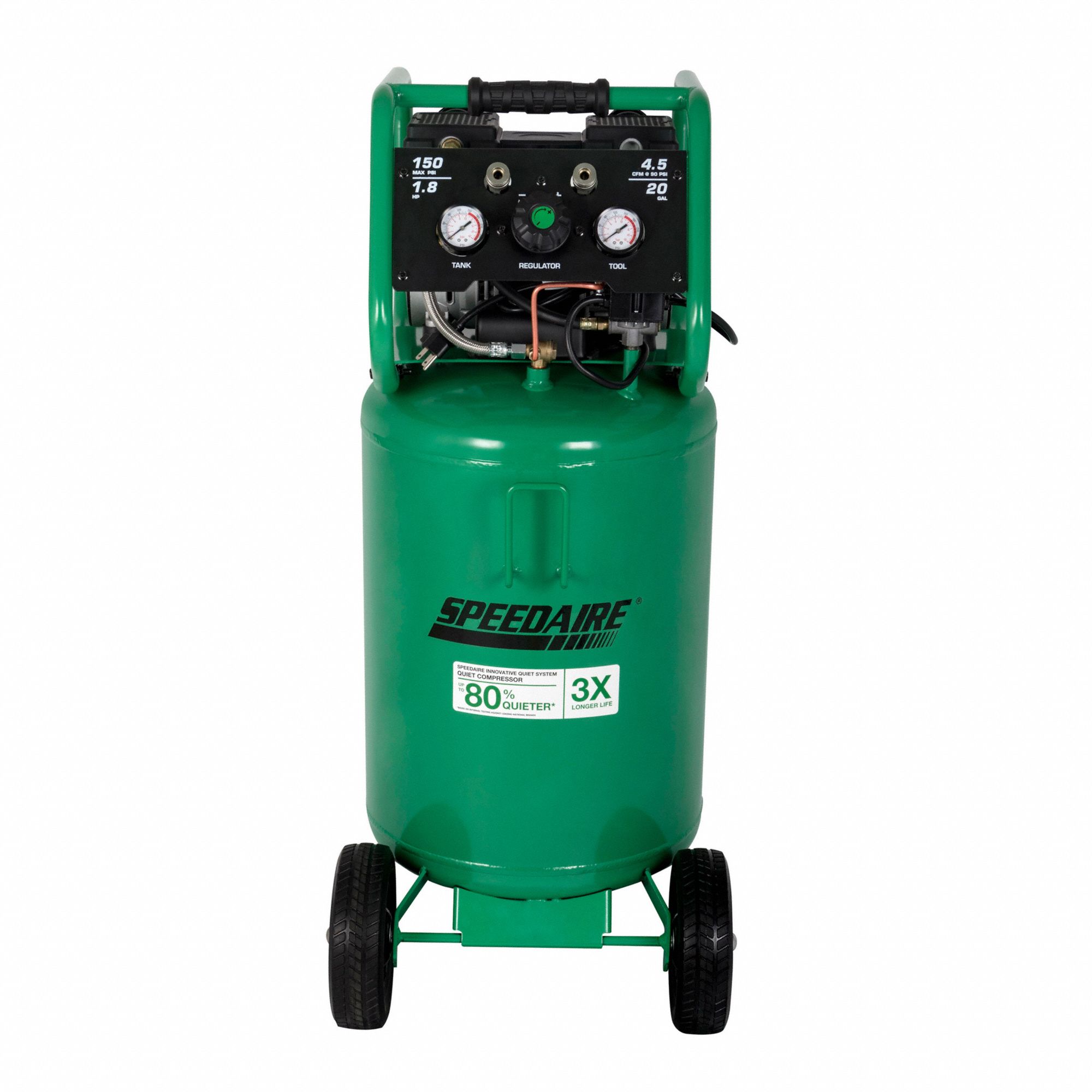 SPEEDAIRE, Oil Free, 3 gal, Portable Air Compressor - 45PL19