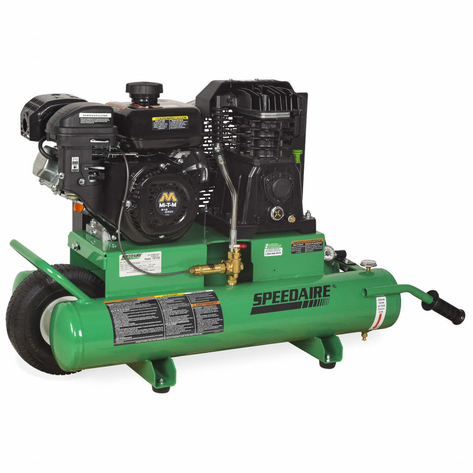 SPEEDAIRE, 1 Stage, 7 hp Engine, Portable Gas Air Compressor - 787U83 ...