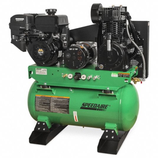 SPEEDAIRE, 2 Stage, 14 hp Engine, Stationary Air Compressor/Generator ...