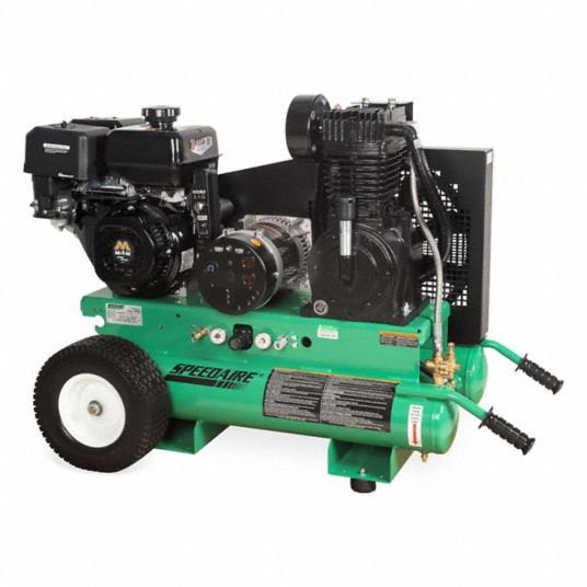 SPEEDAIRE, 2 Stage, 14 hp Engine, Portable Air Compressor/Generator ...