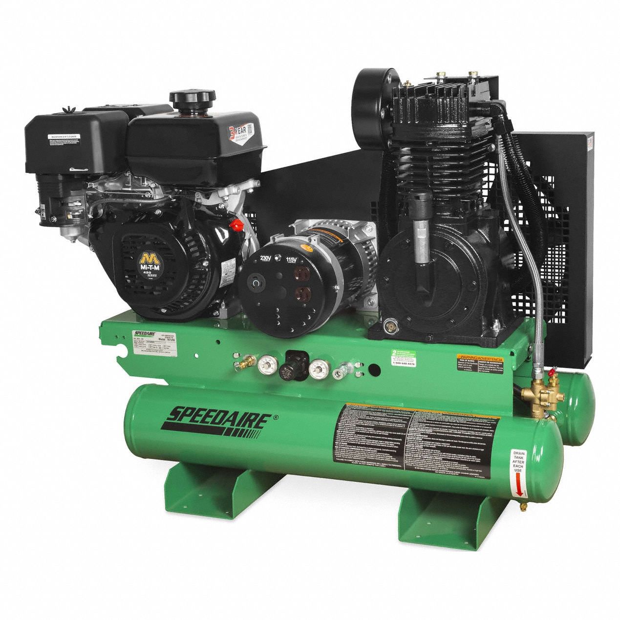 SPEEDAIRE 14 hp 8 gal Portable Air Compressor/Generator