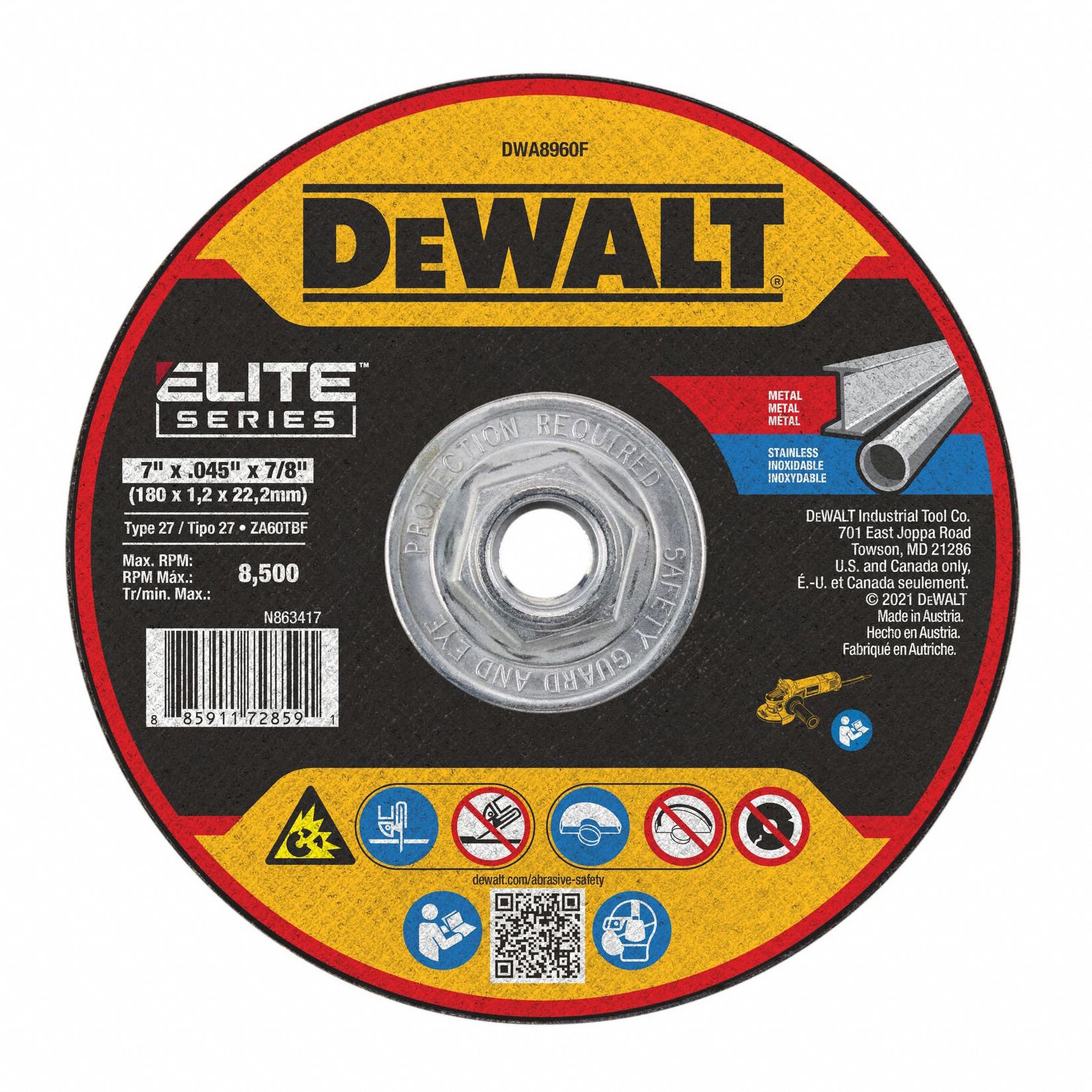 ABRASIVE WHEEL,8,500 RPM