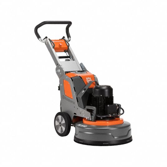 HUSQVARNA Concrete Floor Grinder: Walk-Behind, Planetary, 3 Discs, 9 in  Disc Dia., 20 in Grinding Wd