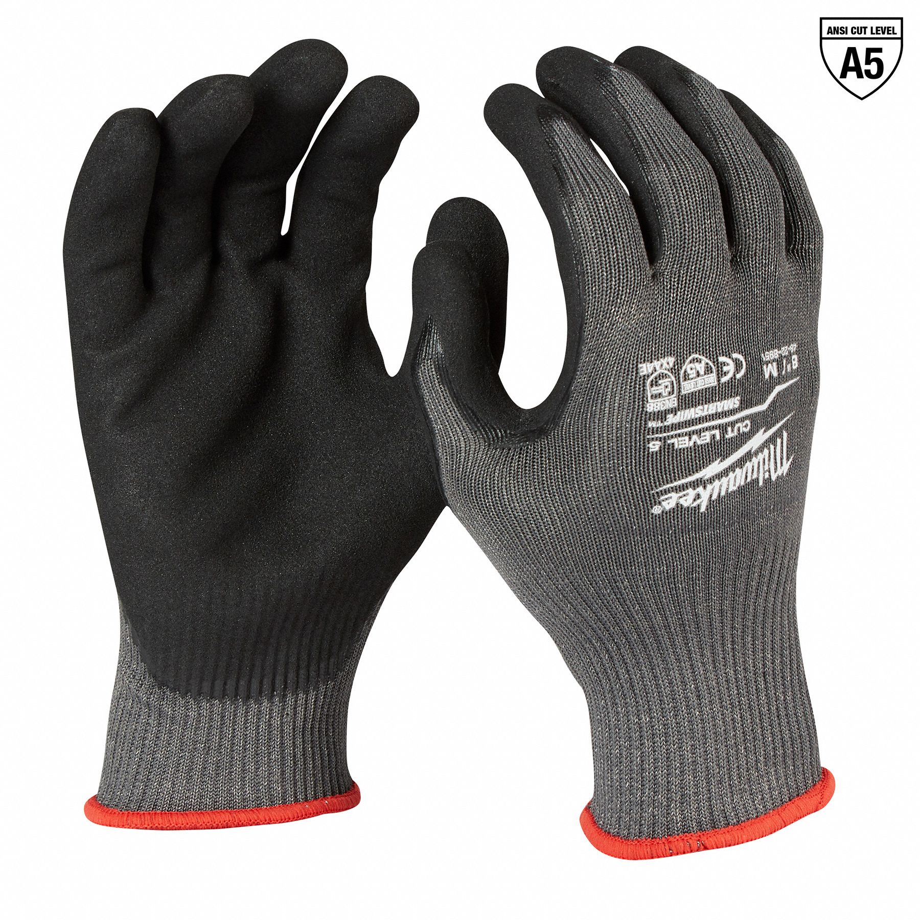 MILWAUKEE Nitrile Palm Dipped Work Gloves - M (8)