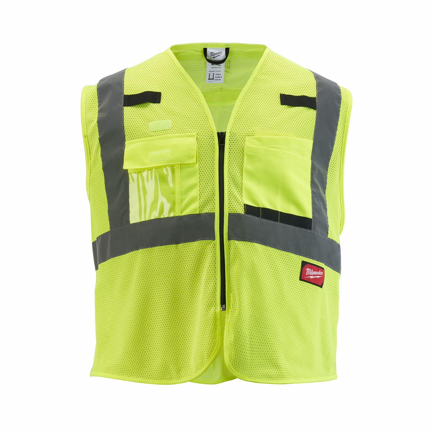 MILWAUKEE, ANSI Class 2, U, Safety Vest 787V2648735111 Grainger
