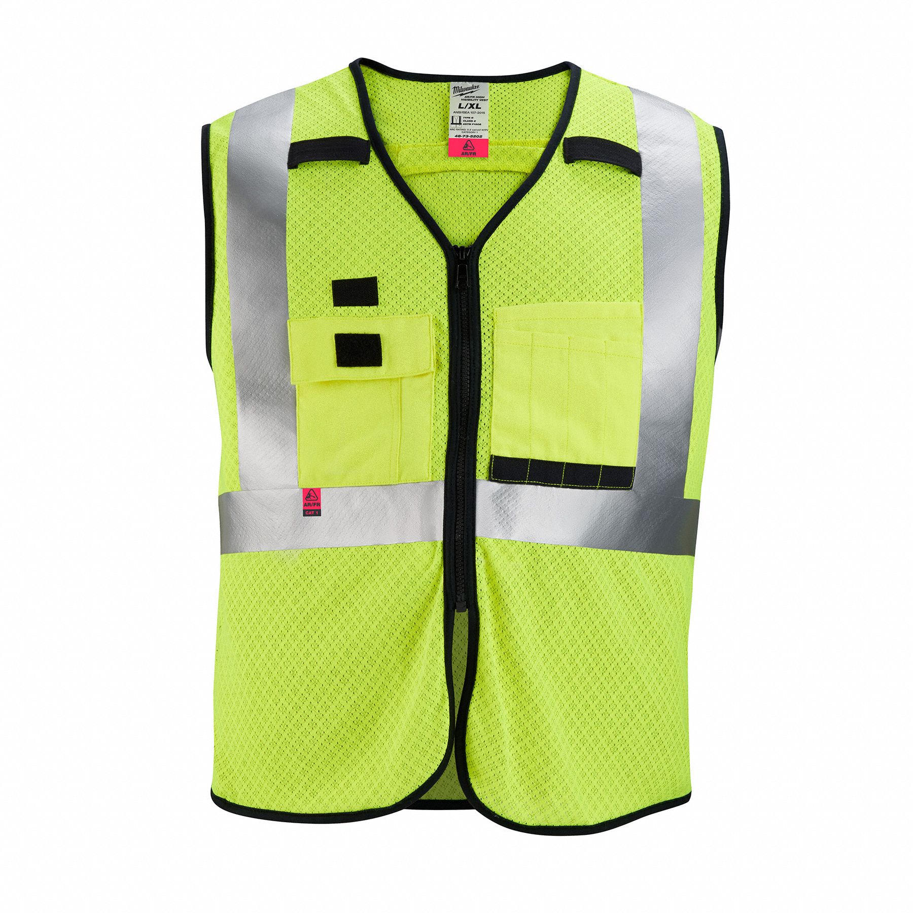 MILWAUKEE, ANSI Class 2, U, Safety Vest 787V7548735202 Grainger