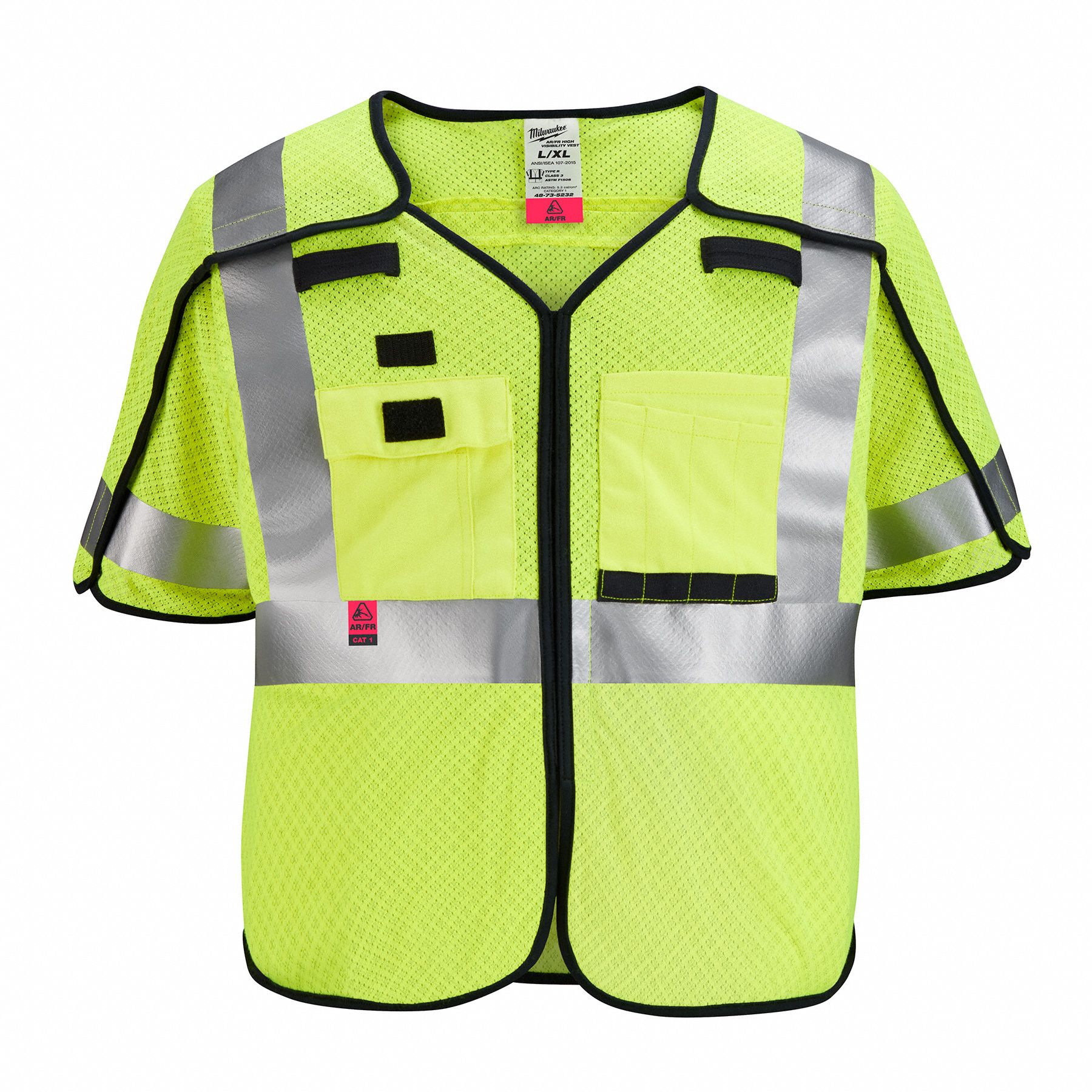 SAFETY VEST,2XL,3XL,UNISEX,POLY,LIME