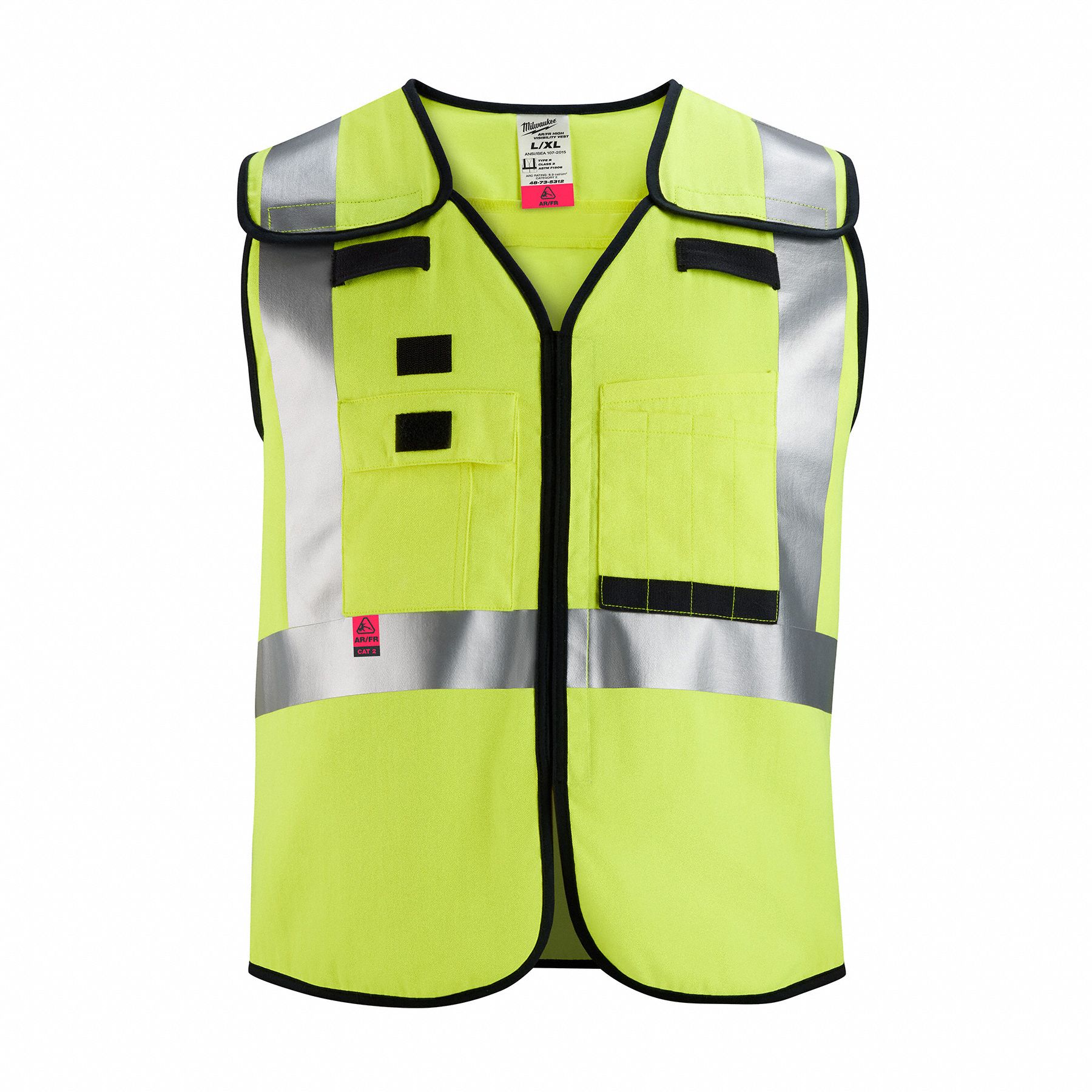 SAFETY VEST,L,XL,UNISEX,POLYESTER,LIME