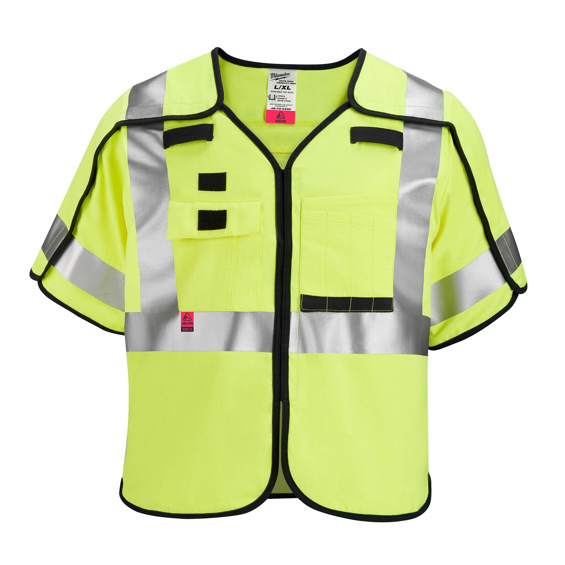 SAFETY VEST,S,M,UNISEX,POLYESTER,LIME