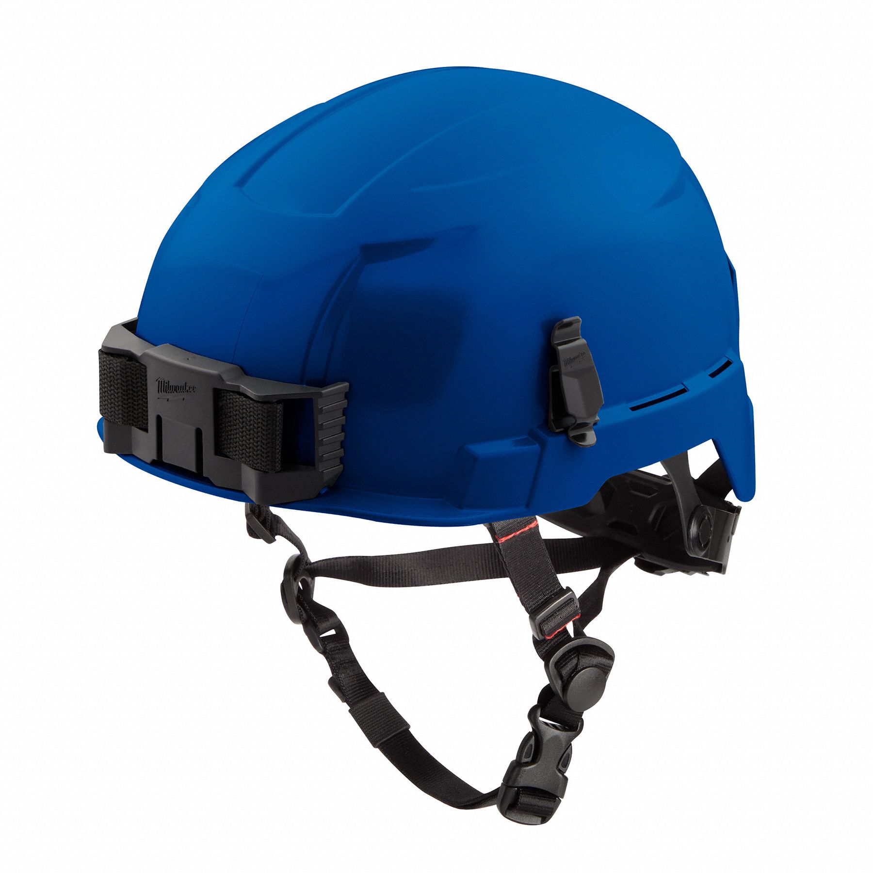 Safety Helmet: Blue, No Graphics, Ratchet (4-Point), Ratchet, Polycarbonate, Side-Slots