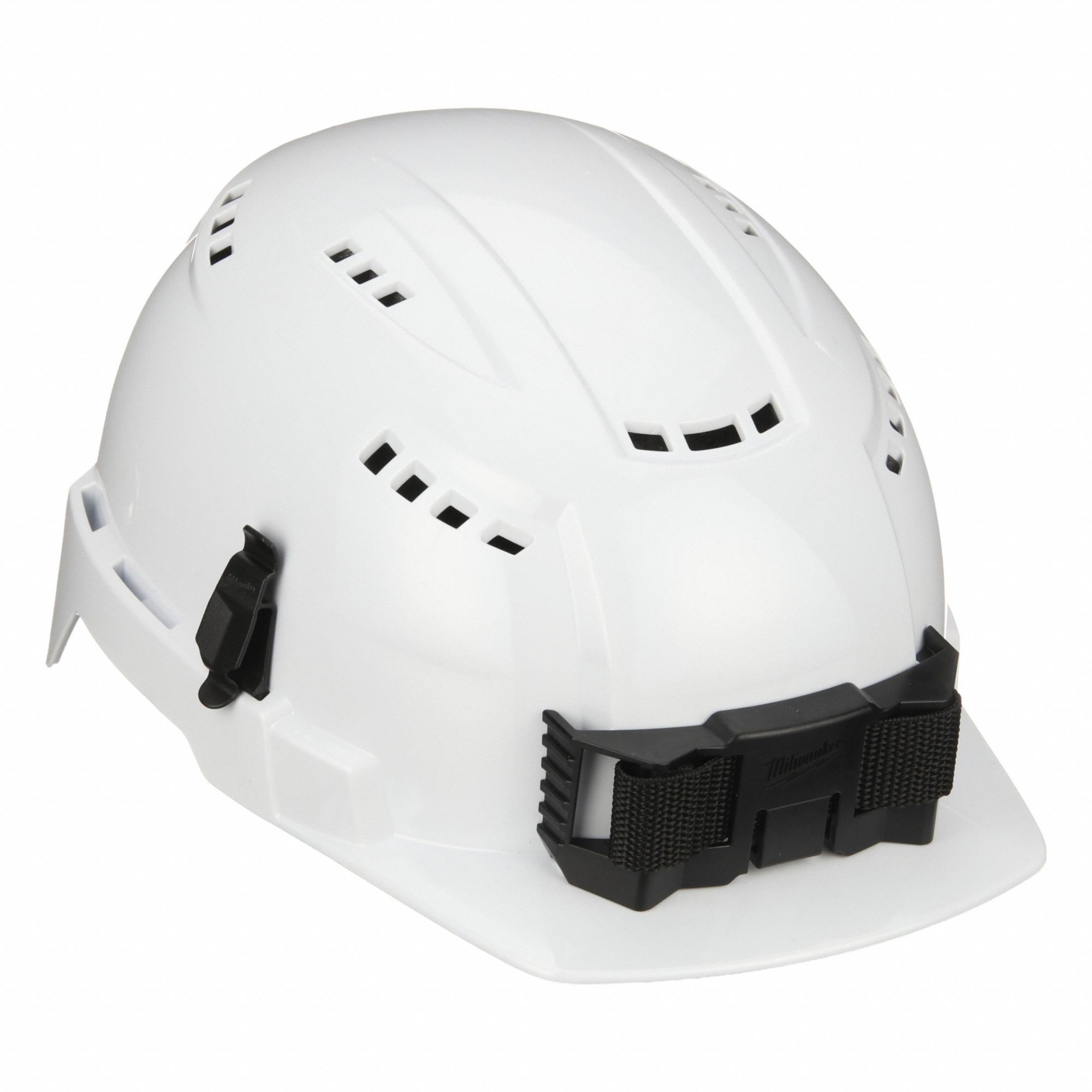 Hard Hat: Type 2, Class C, White, Vented, 4 Point Swing Ratchet – EPS Padding, EPS, BOLT™