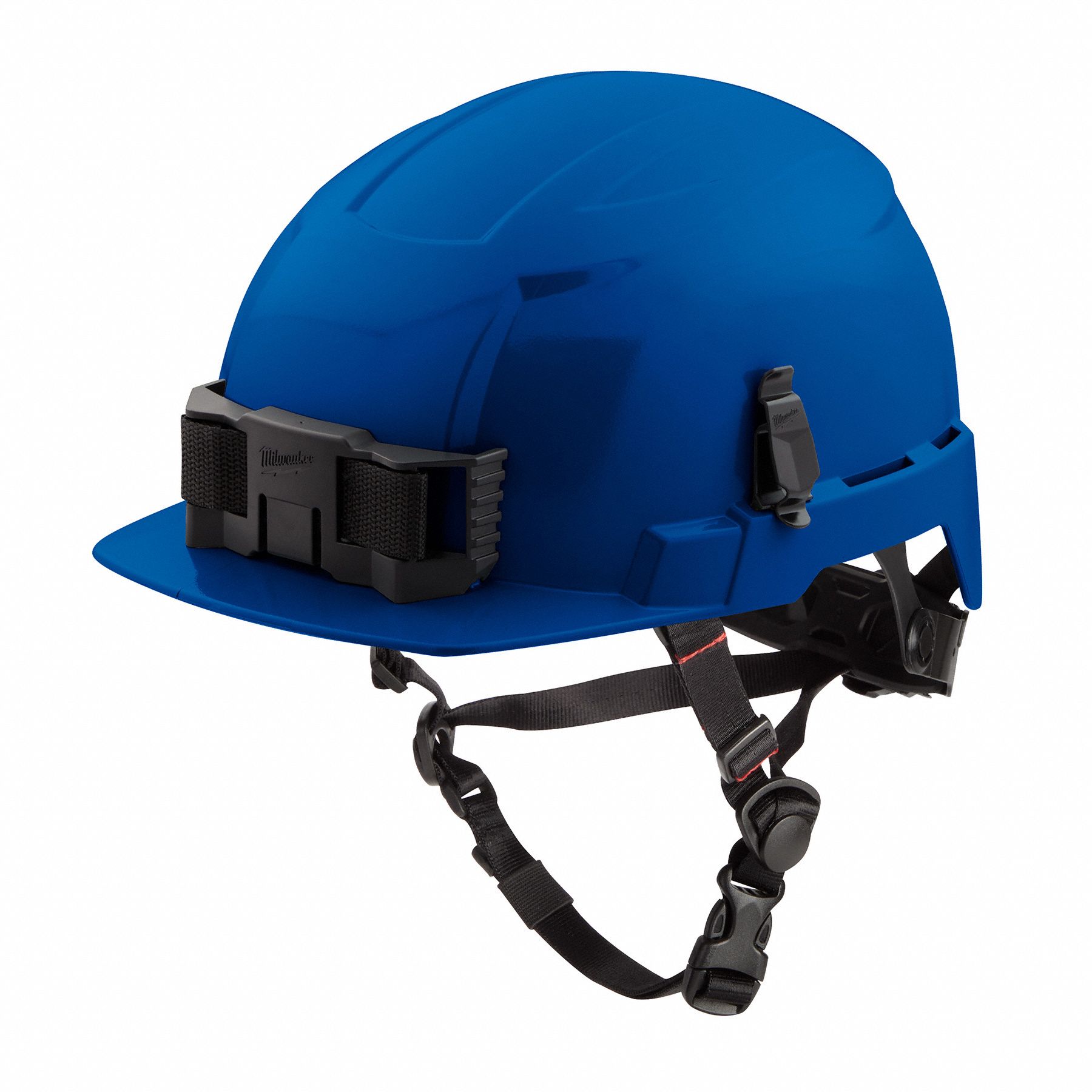 Safety Helmet: Blue, No Graphics, Ratchet (4-Point), Ratchet, Polycarbonate, Side-Slots