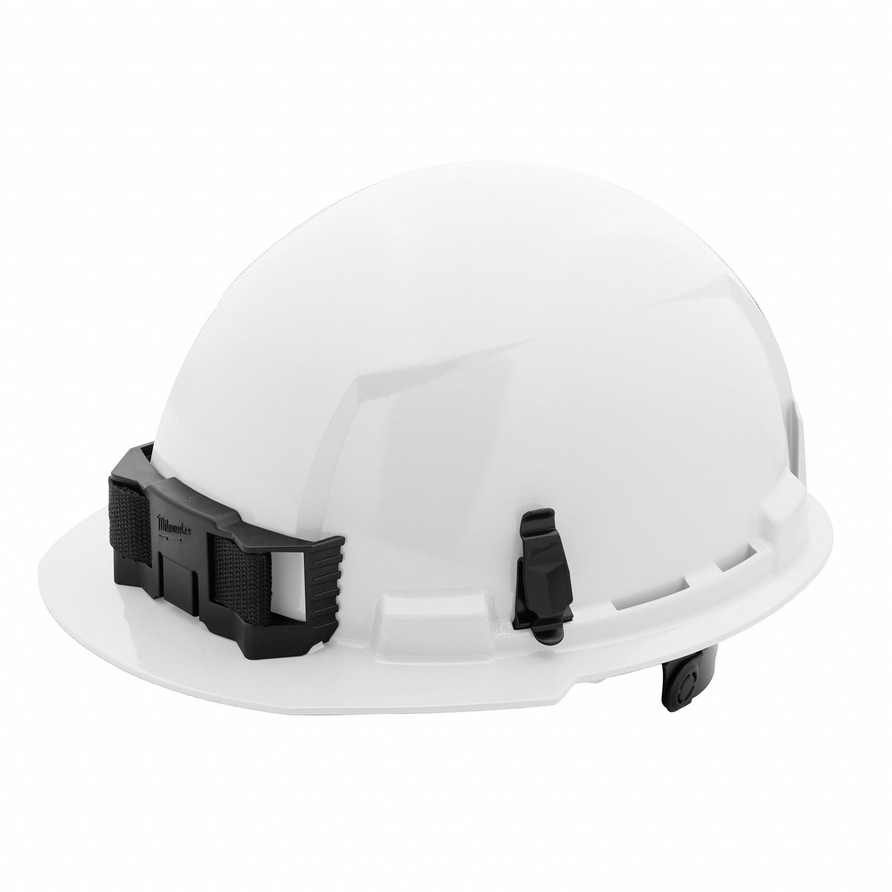 Hard Hat: White, No Graphics, Ratchet (6-Point), Ratchet, Polyethylene, Side-Slots, Solid