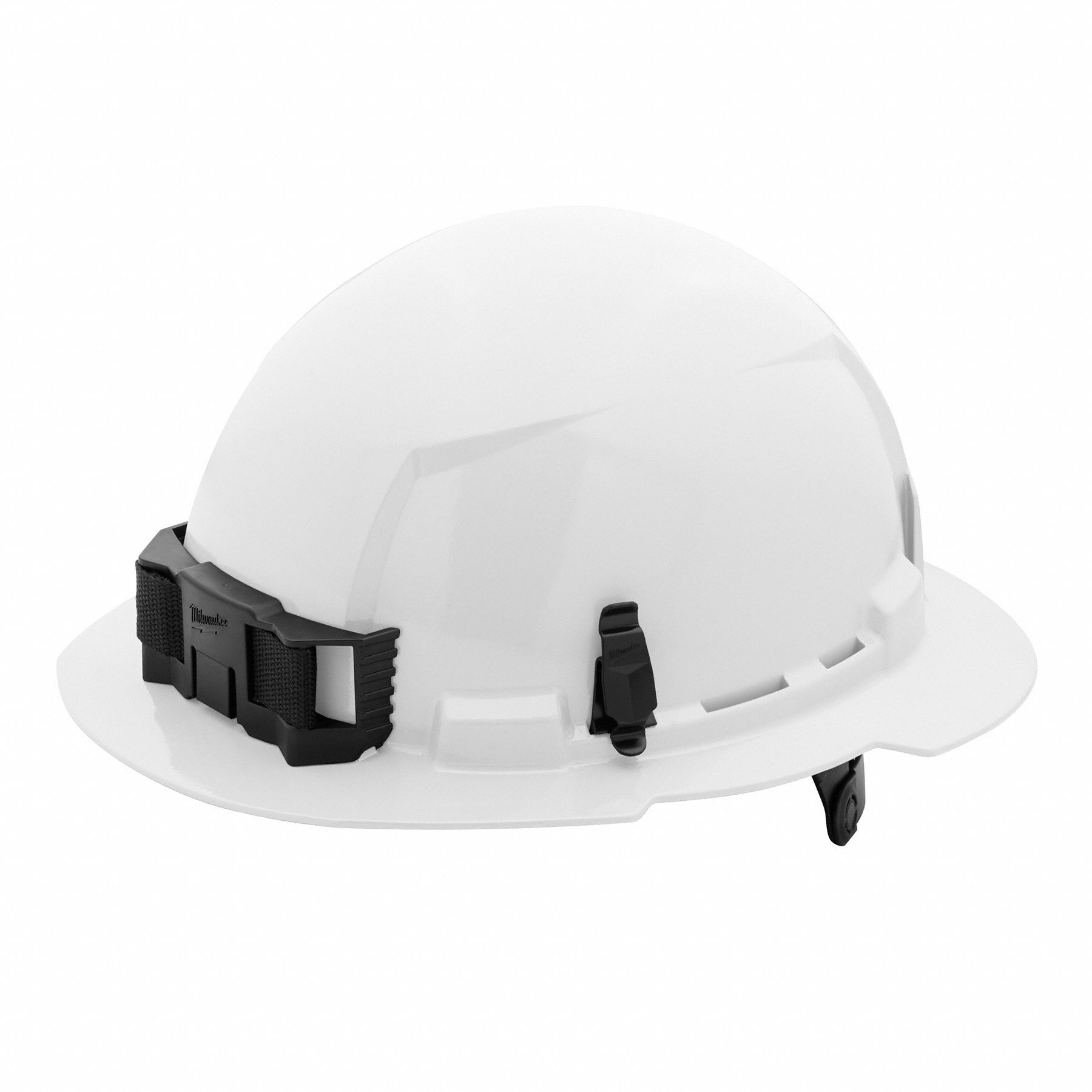 Hard Hat: White, No Graphics, Ratchet (6-Point), Ratchet, Polyethylene, Side-Slots, Solid
