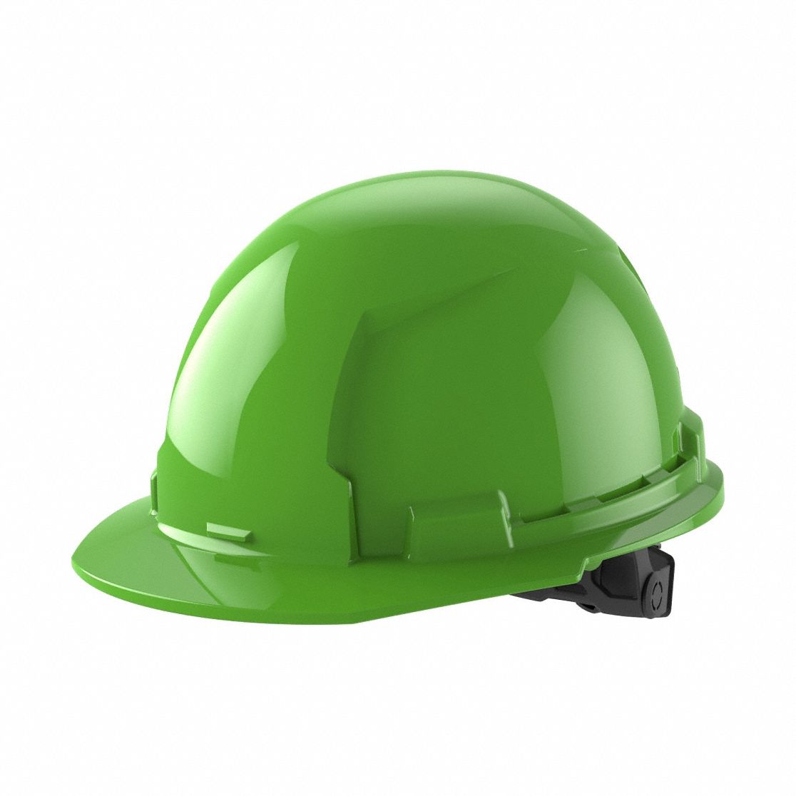 Hard Hat: Green, No Graphics, Ratchet (6-Point), Ratchet, Polyethylene, Side-Slots, Solid