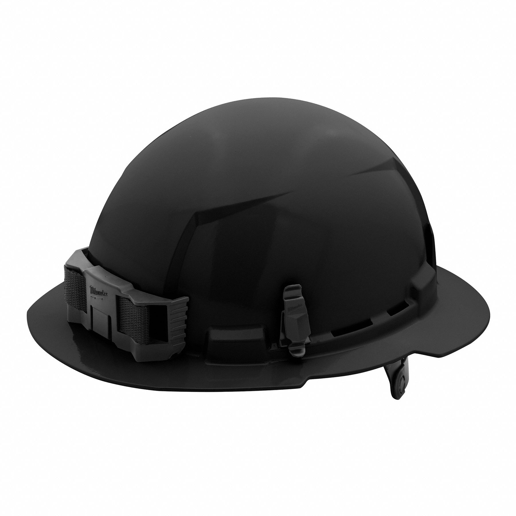 Hard Hat: Black, No Graphics, Ratchet (6-Point), Ratchet, Polyethylene, Side-Slots, Solid