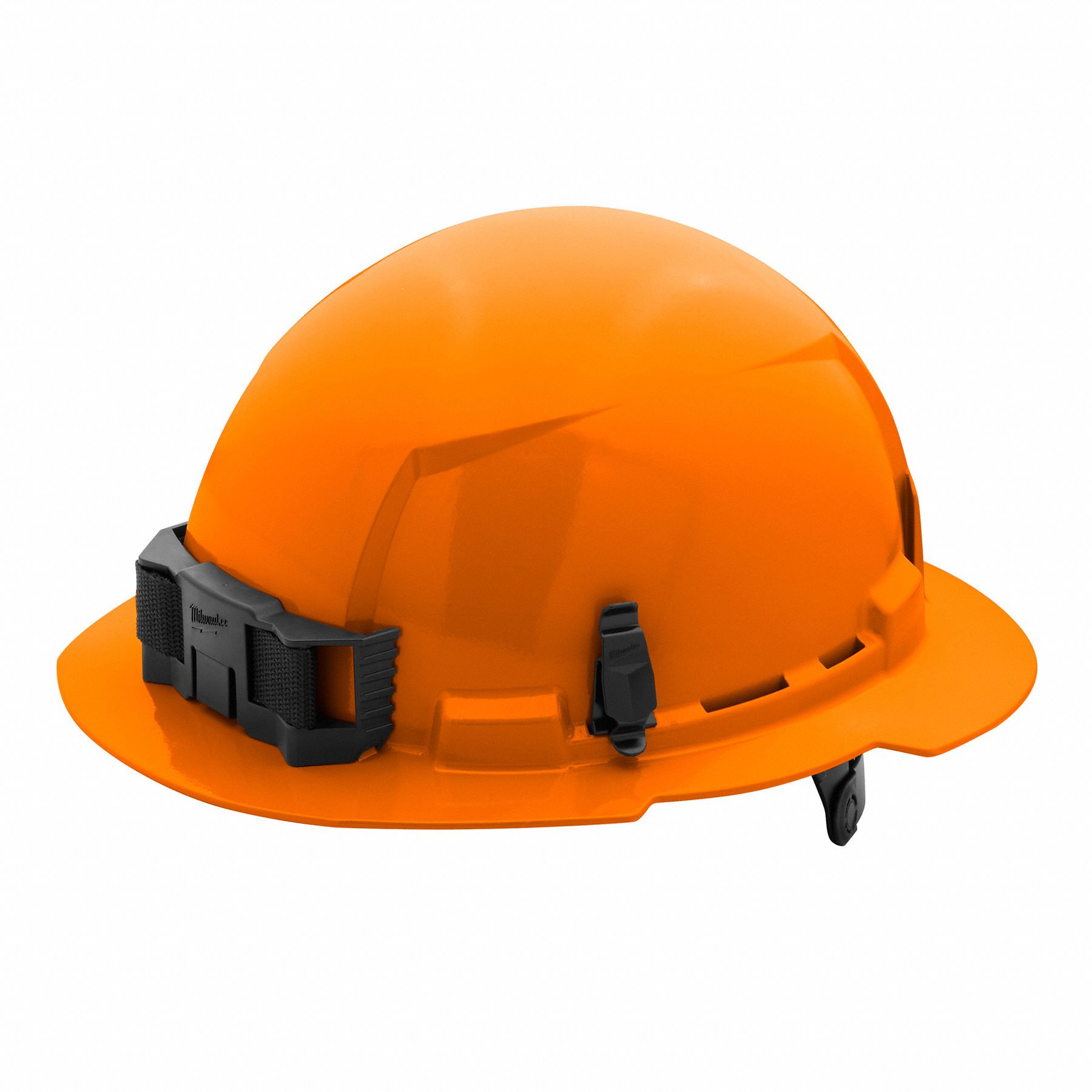 Hard Hat: Orange, No Graphics, Ratchet (6-Point), Ratchet, Polyethylene, Side-Slots, Solid