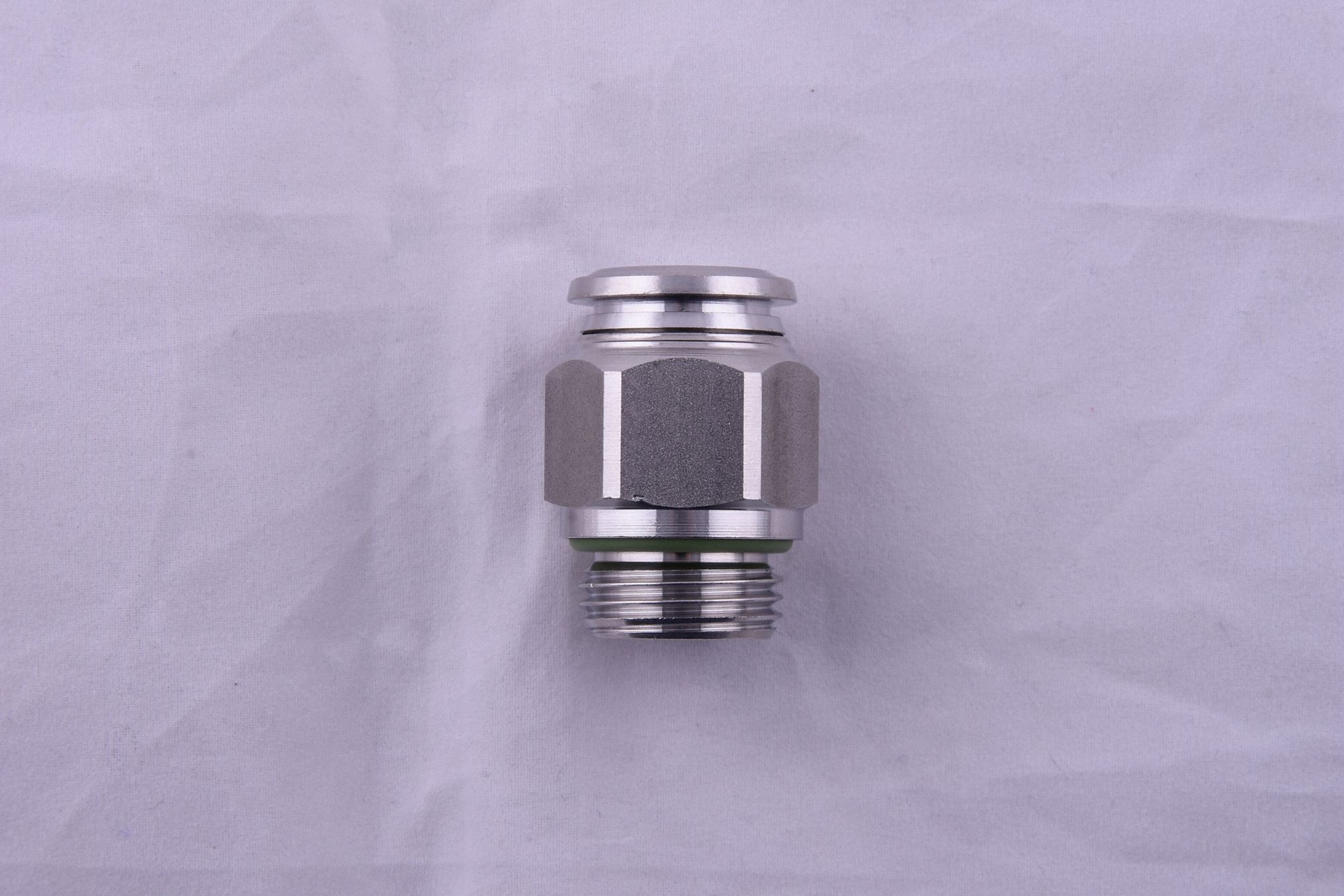 Push-Fit Adapter Fitting: 6 mm OD x 5 mm Pipe Size, Push-to-Connect x MBSPP, Silver