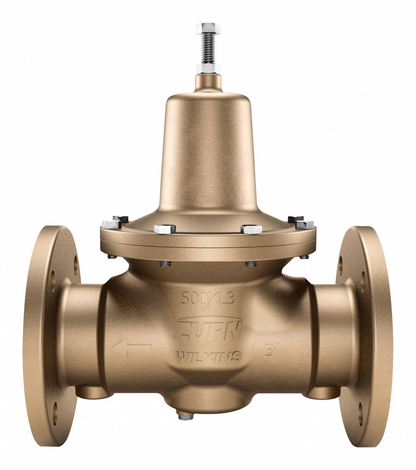 Pressure Reducing Valve: FNPT x FNPT, 2 1/2 in Pipe Size, Bronze, 25 psi to 75 psi, No Union