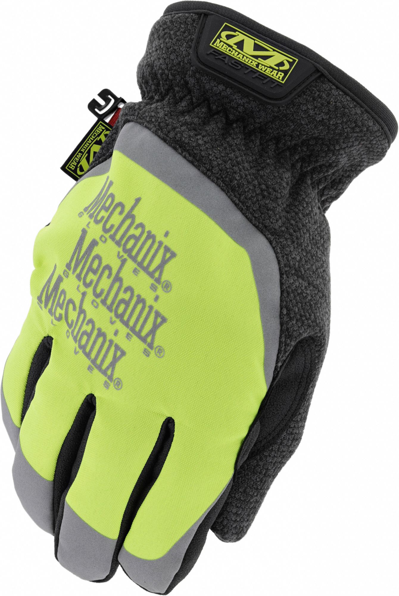 WINTER GLOVES, XXL, BLACK, FLEECE, SYNTHETIC LEATHER BACK