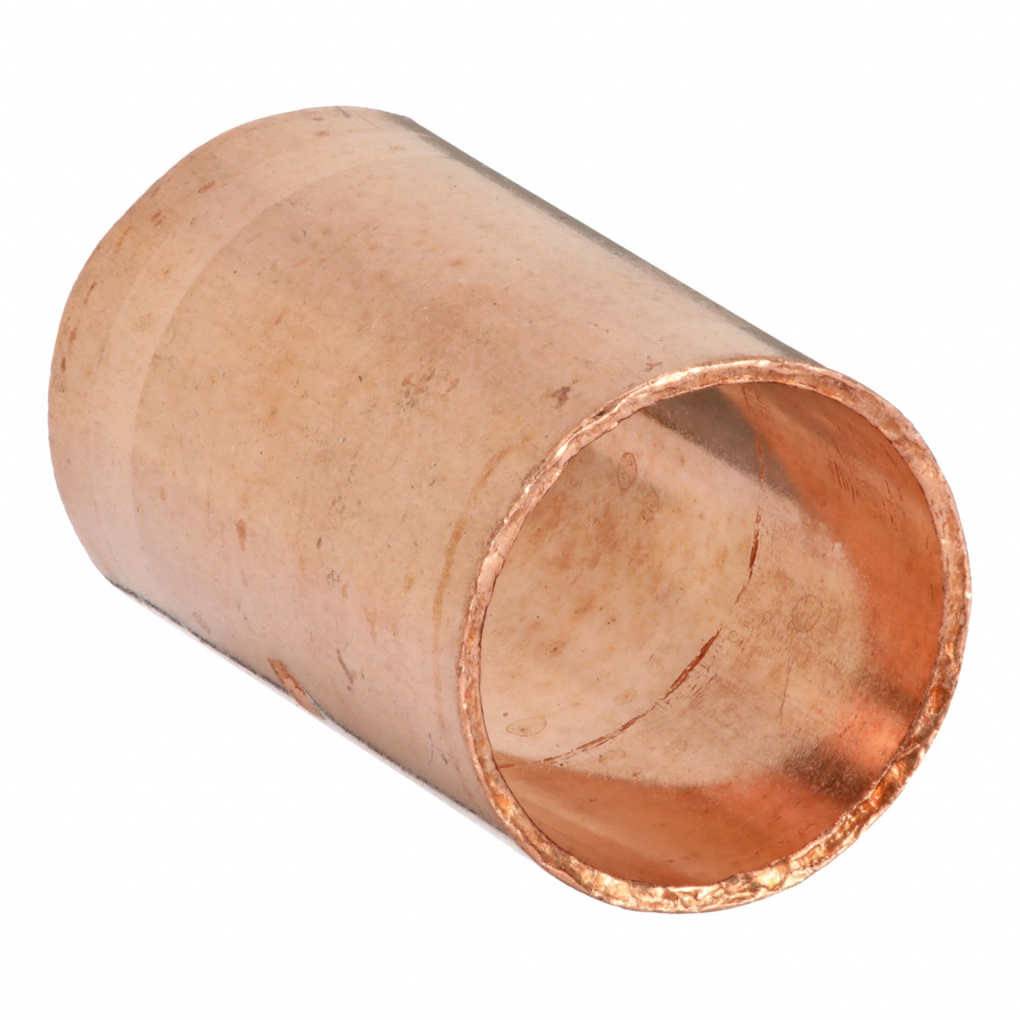 Sweat Fitting Coupling: 1 in CTS x 1 in CTS, Cup x FTG, Dimple Center Stop, Wrot Copper