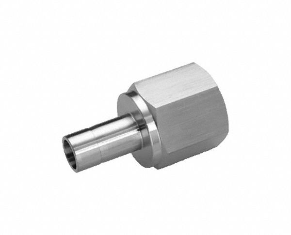 Compression Fitting Plug: 14 mm OD Fitting Size, Compression, Stainless Steel